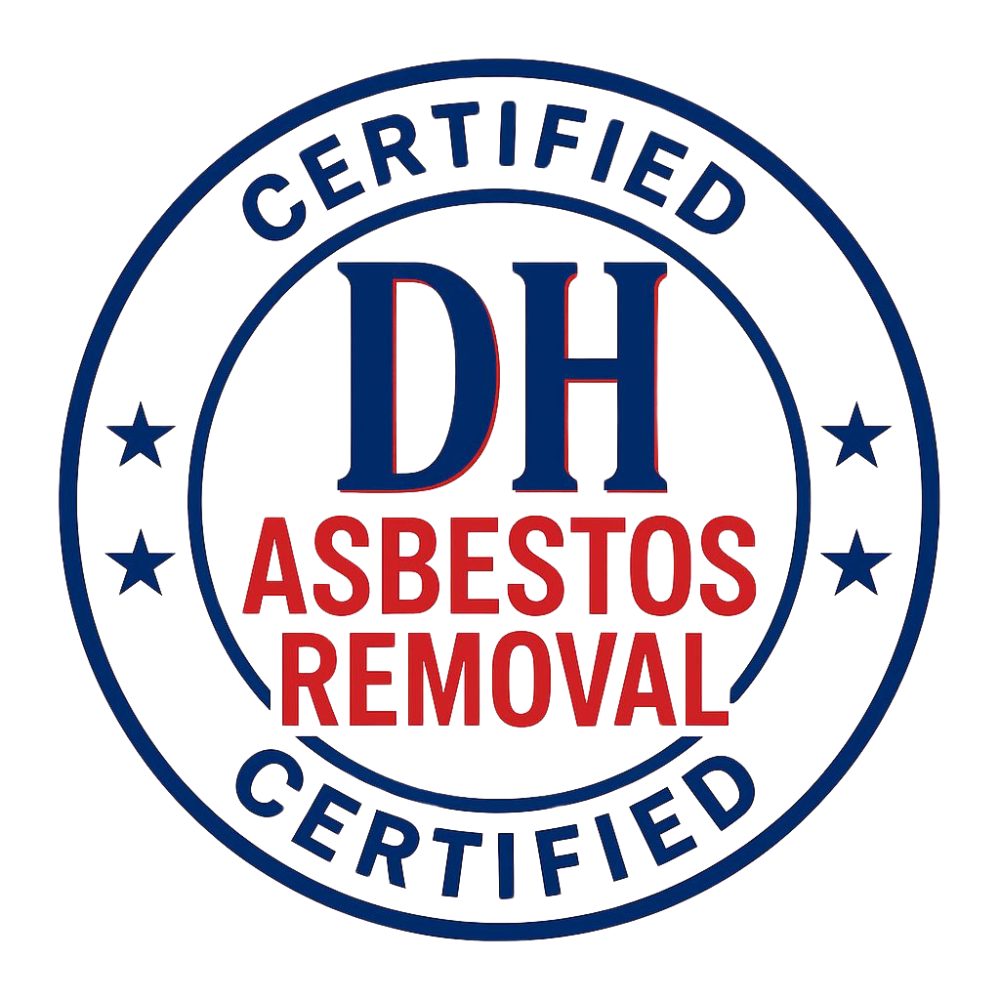 DH Asbestos Removal Certified Seal, showcasing the certification for professional asbestos removal services